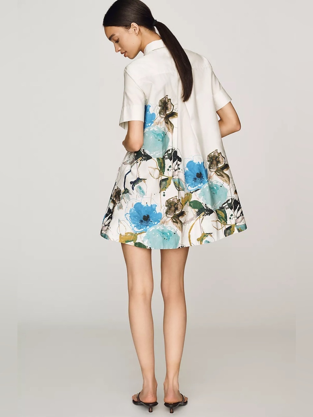NWT By Anthropologie Pollie 100% Cotton Swing Dress by Leigh Viner - Picture 3 of 4